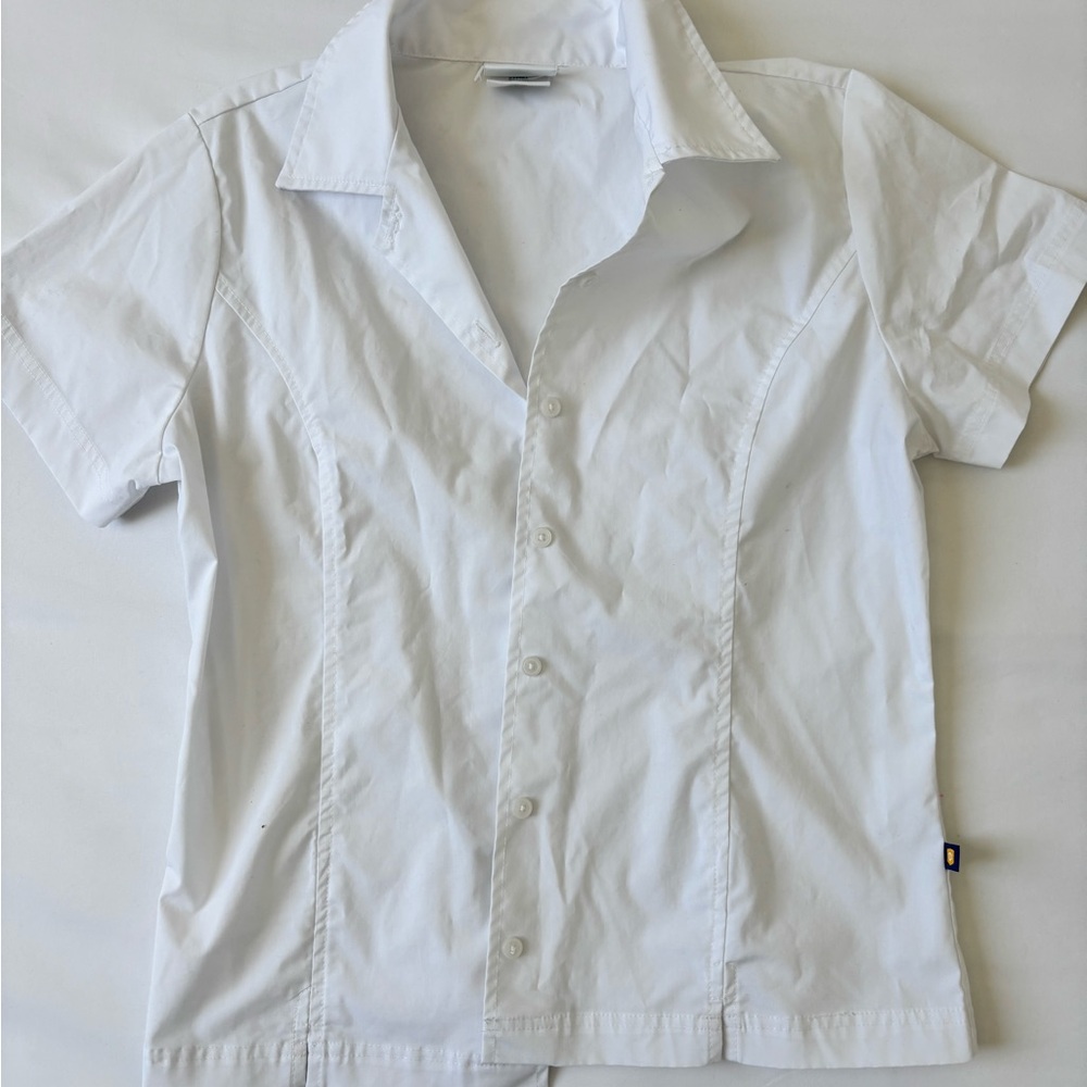 Girl’s White Short Sleeve button down.